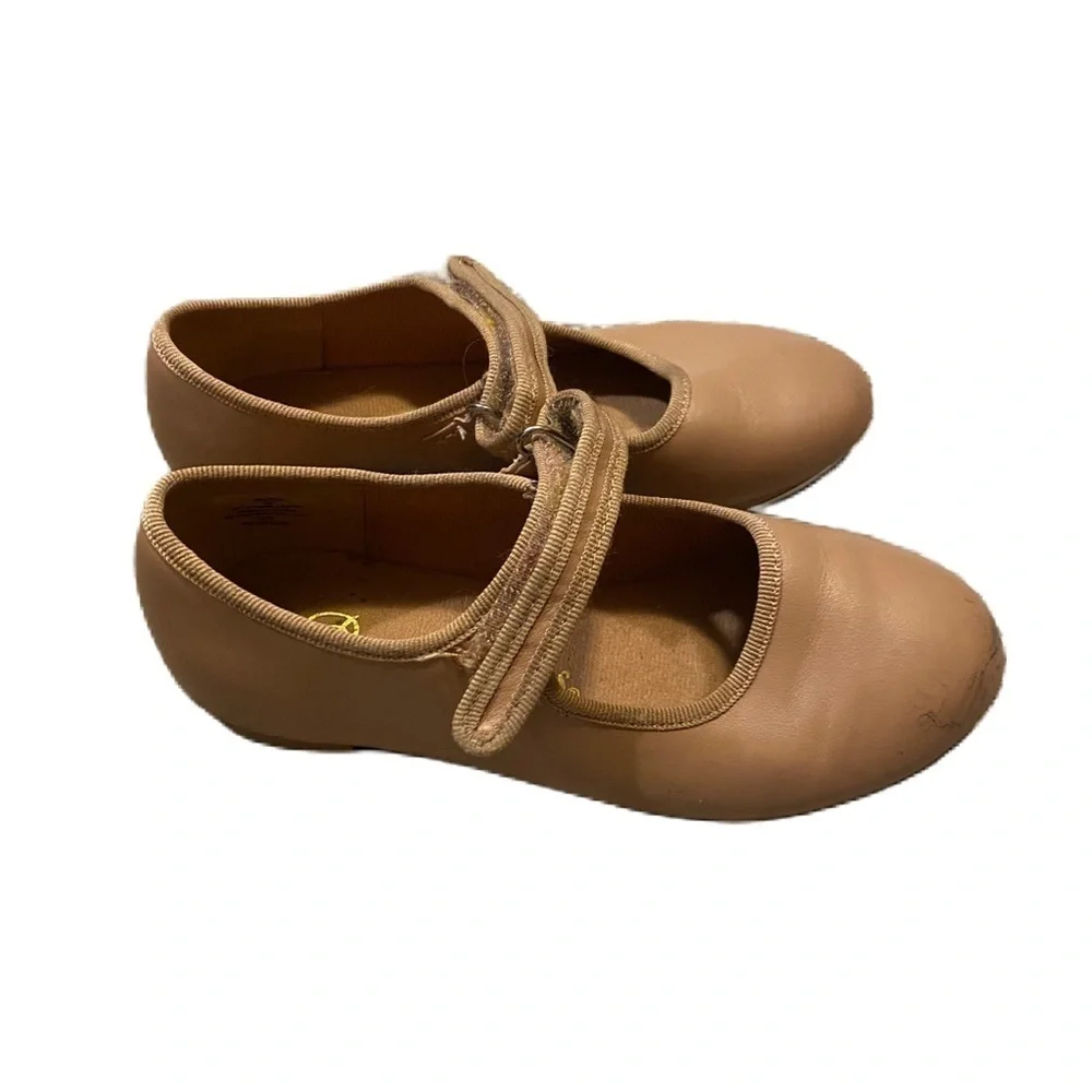 Tan Tap Shoes Dance Class Sz 12 Girls Kids